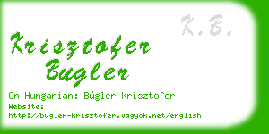 krisztofer bugler business card